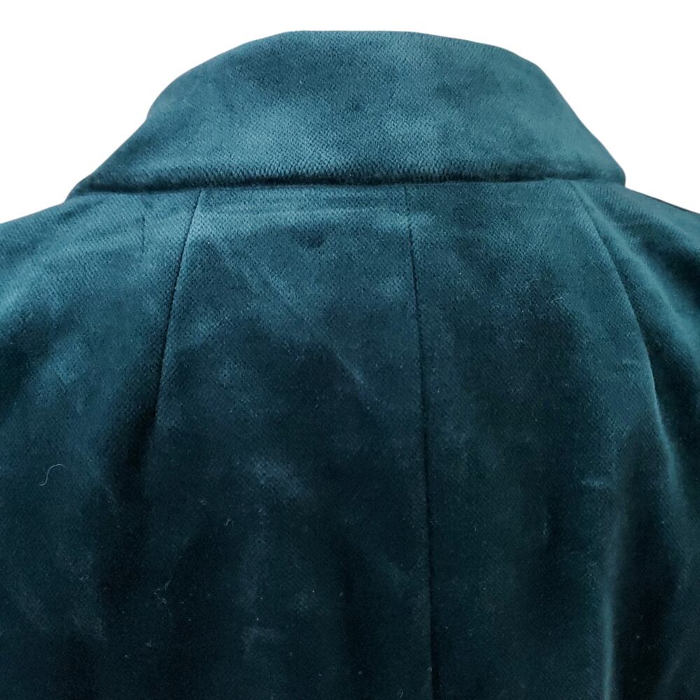 J. Crew Preppy Ivy Green Velvet Parke Blazer Jacket J8978 Peak Lapel Lined Sz 0 - Picture 11 of 16
